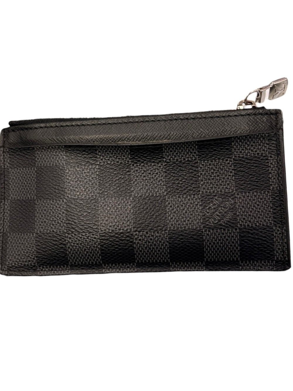 Louis Vuitton Black Damier Graphite Zip Card Holder